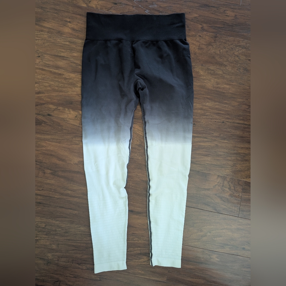 ZYIA | Black Metallic Ombre Light n Tight Hi-Rise Leggings medium